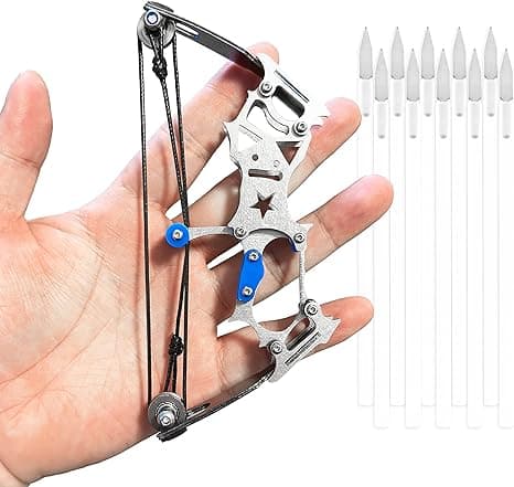 Metal compound bow set for left and right-handed archers, ideal for practice or novelty fun