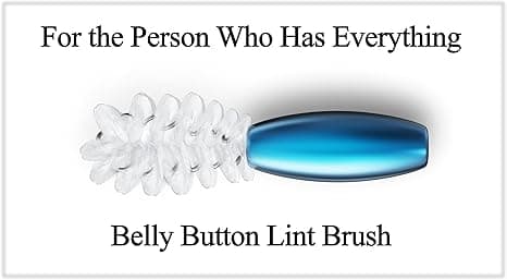 Mini belly button lint brush gag gift — hilarious novelty item for husbands, boyfriends, or white elephant parties