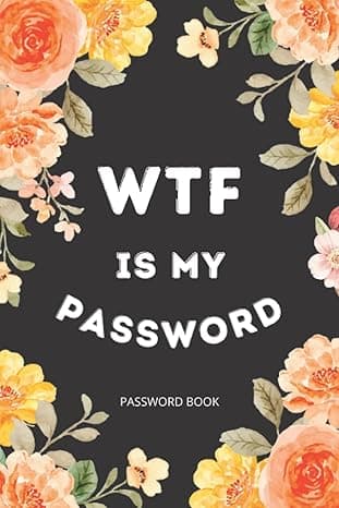 Funny password organizer book with alphabetical tabs – gift for moms who forget their logins.