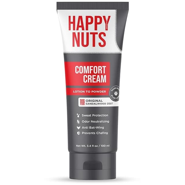 Happy Nuts deodorant cream for men’s private parts — anti-chafing, aluminum-free hygiene gift with hilarious appeal