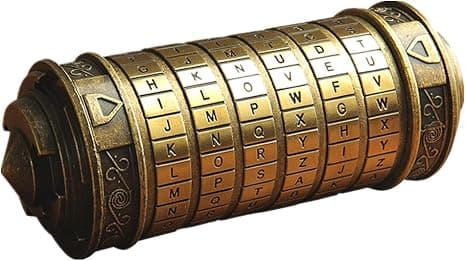 Da Vinci Code Cryptex Puzzle Box – Romantic Mystery Gift with Custom Password for Her or Him