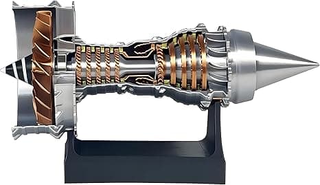 Realistic TR900 turbofan engine replica model, fully assembled and ready to wow aviation geeks and curious cats.