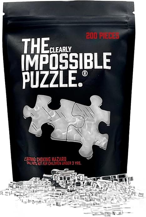 Clear jigsaw puzzle for adults that's hilariously hard and oddly satisfying to gift or hate-build.