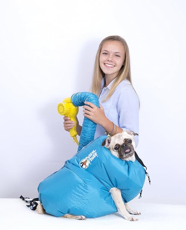 Puff-N-Fluff Dog Dryer – Funny Dog Drying Suit – As Seen on TV Pet Gadget
