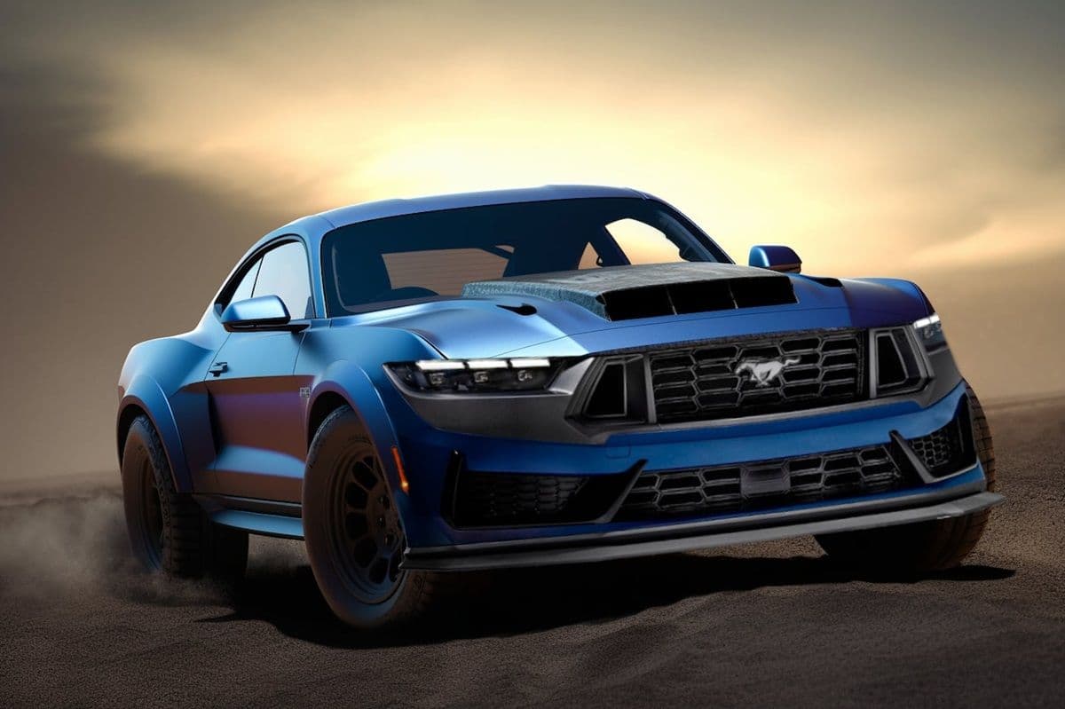 2026 Ford Mustang Raptor off-road coupe with lifted stance and rugged tires